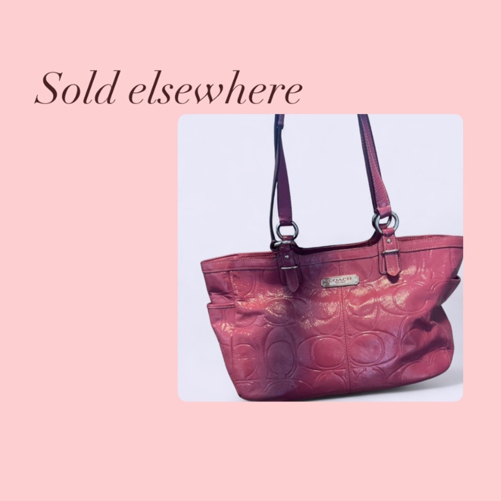 SOLD elsewhere Coach Pink Gallery Tote